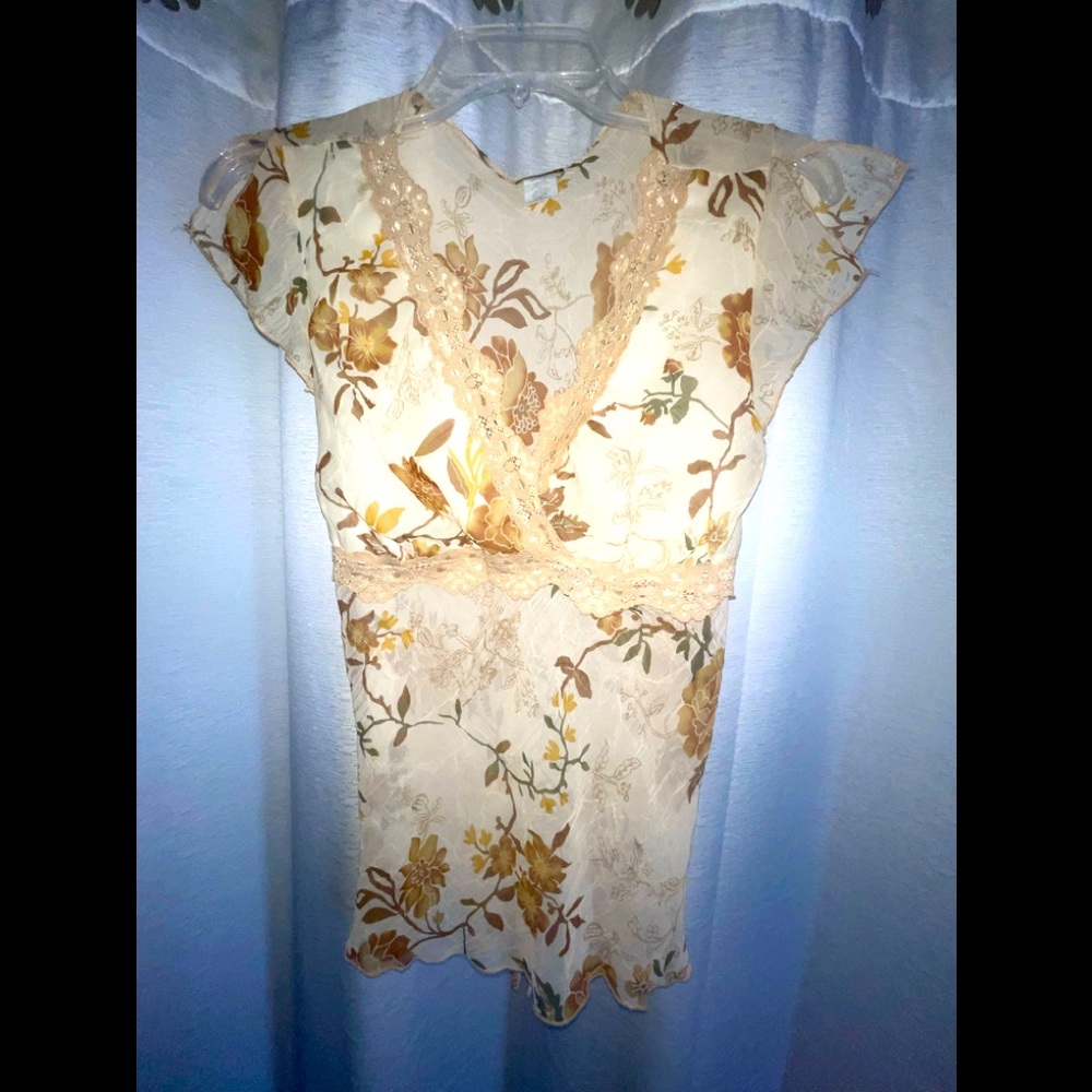Poetry Tan & Brown Top